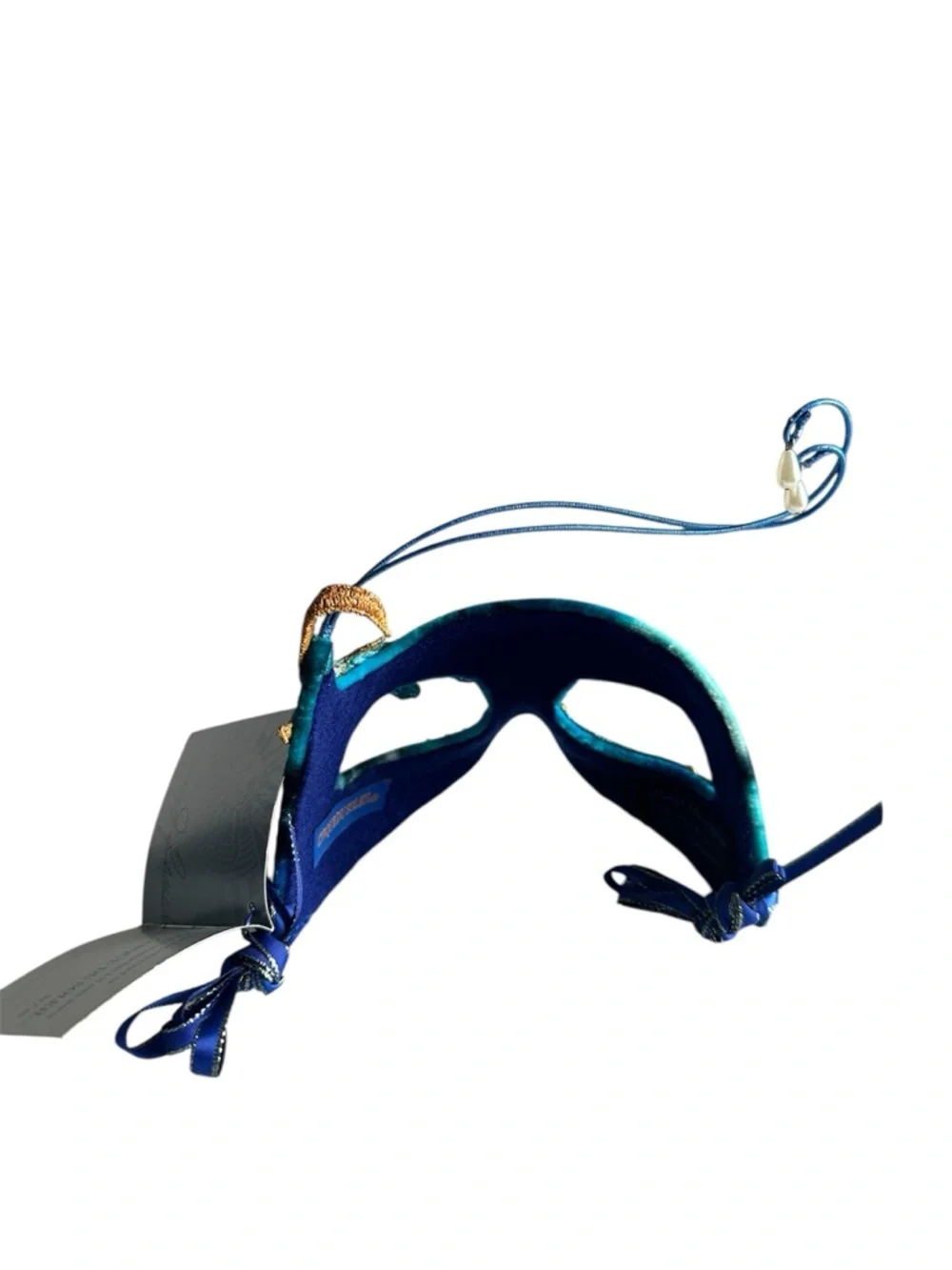 NWT Cirque du Soleil Vintage Blue Velvet Masquerade Mask Artisan Handcrafted